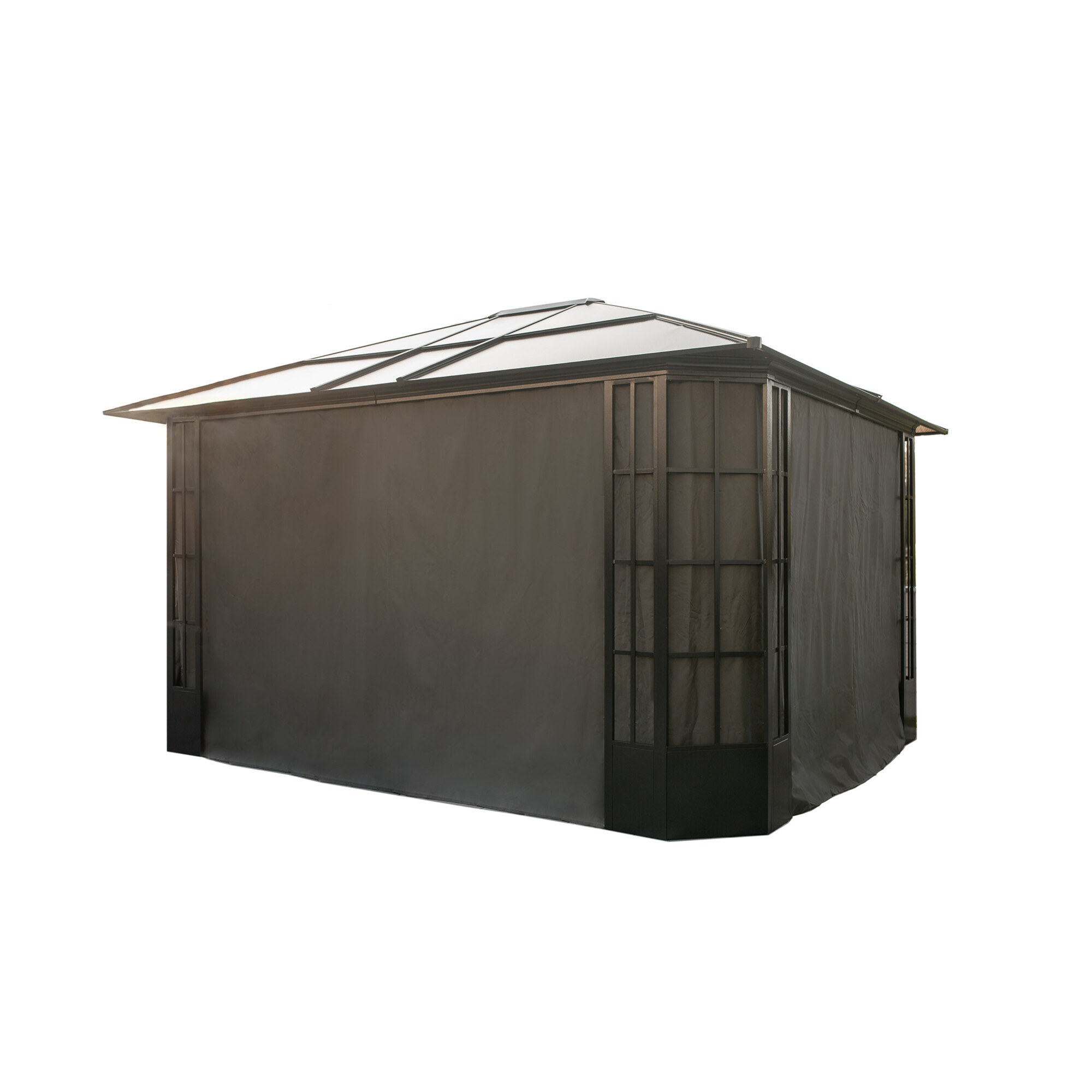 ShelterLogic Sojag Savino Curtains for Gazebo - 10ft. x 12ft., Gray, Polyester, Model# 135-9167214